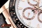 Rolex Daytona 116515 CER/RG/LE Wht/Stk OMF A4130 Mod
