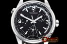 Jaeger Le Coultre Polaris Geographic WT LE SS/LE Black Miyota 9015 Mod