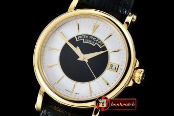 PP0204C - 5153 Calatrava YG/LE Wht/Black Asia 2824 Mod