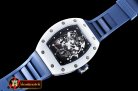 Replica Richard Mille RM055 White Bubba Watson White Cer Blue CE