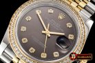 Rolex DateJust 36mm Jub Diams YG/SS Grey/Diams BP A2813