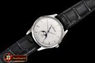 Jaeger Le Coultre Master Ultra Thin Moonphase SS/LE White GF 1:1 V2 MY9015
