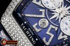 Franck Muller Vanguard Chronograph 44mm Diams SS/LE/RU Blue Asia 7750