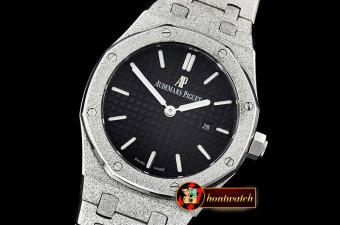 AP0530D - AP Royal Oak 33mm Frosted SS/SS Black JHF V2 Swiss Qtz