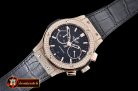 Hublot Fusion Bang 45mm Chrono Diams RG/RU Blk A7750 Secs @3