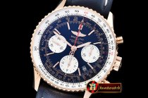 Breitling Navitimer B01 RG/LE Blue/Wht JF A7750 Mod