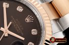 Rolex Datejust DJ2 41mm Oyst Flt 904L RG/SS Brwn/Diam ARF Asia 2824