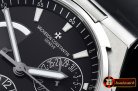 Vach. Constantine Overseas Dual Time Power Reserve SS/RU Blk TWA A1222