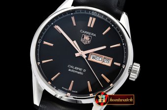 Tag Heuer Carrera Calibre 5 Automatic SS/LE Blk/R ANF Asia 2824