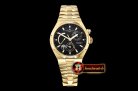 VACH. CONSTANTINE Overseas Dual Time Power Reserve YG/YG Blk TWA A1222