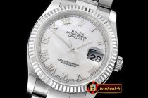 Rolex Datejust DJ 36mm Oyst Flt SS/SS White MOP Roman BP A3135 M