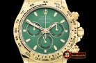 Replica Rolex Daytona 18K YG Wrp YG/YG Grn Stk BP A7750 Mod4130