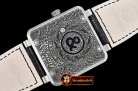 Bell & Ross BR01 2016 Burning Skull Ltd Ed SS/LE Black Asia 23J
