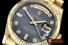 Rolex Daydate 36mm Flt YG/YG Black MOP Diam BP Swiss 2836