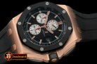 AP0285 - 2011 Royal Oak Chronograph RG/LE Black A-7750 Sec@12