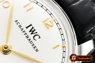 IWC Portuguese Hand-Wound Ref.IW5454 SS/LE Wht/Blk A6497