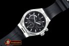 Vach. Constantine Overseas Dual Time Power Reserve SS/RU Blk TWA A1222
