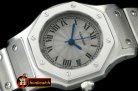 CAR0315B - Ladies Original Santos SS/SS White Swiss Quartz