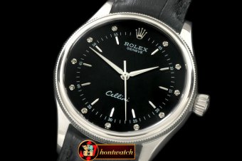 Replica Rolex Cellini Time SS/LE Black Asia 2824