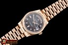 Rolex Daydate 36mm Flt RG/RG Black MOP Diam BP Swiss 2836