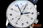 IWC Portuguese Chrono SS/LE Wht/Blue ZF A-7750