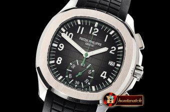 Patek Philippe Aquanaut Chronograph 5968A SS/RU (Blk) Blk/Gr YLF A7750