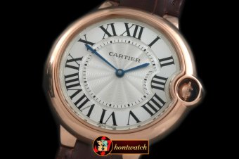 CAR0332B - Ballon De Cartier Mid RG/LE White Roman Miyota