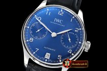 IWC Portuguese 7 Days IW500710 SS/LE Blue ZF A52010 Mod
