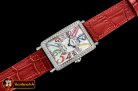 Franck Muller Long Island Ld 952QZ DIAM/SS/LE (Red) Wht GF Swiss Qtz