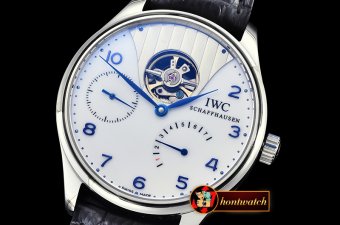 IWC Portugese Mystere Tourbillon SS/LE Wht/Blue Asia 21J