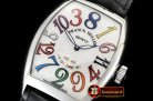 Franck Muller Crazy Hours Curvex Mens SS/LE White/Colors Asia 21J Mod