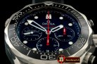 Replica Omega Seamaster Pro 300M Chrono SS/RU Black A-7750