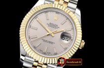 Rolex Datejust II DJ2 41mm Jub Flt YG/SS L.Grey Stick BP Swiss 2