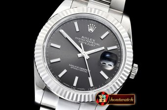 Rolex Datejust II DJ2 41mm Oyst Flt 904L SS/SS Grey/Stk ARF Asia 2824