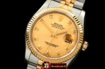 Best Replica Rolex Datejust Man 116233 Gold Diam TT Swiss 2836