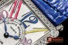 Franck Muller Long Island Ld 952QZ DIAM/SS/LE (Blue) Wht GF Swiss Qtz