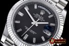 Rolex DayDate 228206 Flt SS/SS Black Diam BP Swiss 2836