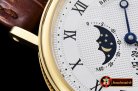 BRE063A - Classique SS Moonphase YG/LE White Miyota 9015