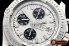 Breitling Colt 44mm Chronograph Automatic SS/RU Wht/Stk A7750