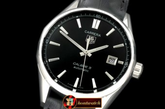 TAG0262A - Carrera Calibre 5 Automatic SS/LE Black A-2824