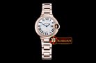 Cartier Balon De Bleu Ladies 33mm RG/RG White TWF Swiss Qtz