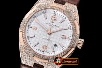 VACH. CONSTANTINE Overseas Ref.47074 Diams RG/LE White MY8215 Mo