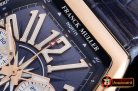 Franck Muller Vanguard Chronograph 44mm RG/LE/RU Blue Asia 7750