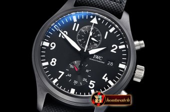 IWC Pilot Chrono Top Gun IW389001 CER/NY Blk YLF A7750