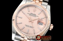 Rolex DateJust 36mm Jub Flt 904L RG/SS Rose/Stk GMF A2836