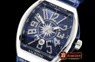 Franck Muller Vanguard Mens V45 SS/LE/RU Blue Diams ABF A2824