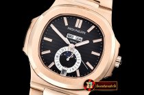 Patek Philippe Nautilus GMT MoonPhase RG/RG Black Asia 23J Calen