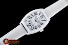 Franck Muller Crazy Hours Jumbo Wht/Blk CER/LE Iron Croco A2813
