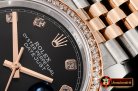 Rolex DateJust 36mm Jub Diam RG/SS Black/Dm BP A2813