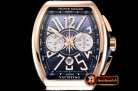 Franck Muller Vanguard Chronograph 44mm RG/LE/RU Blue Asia 7750